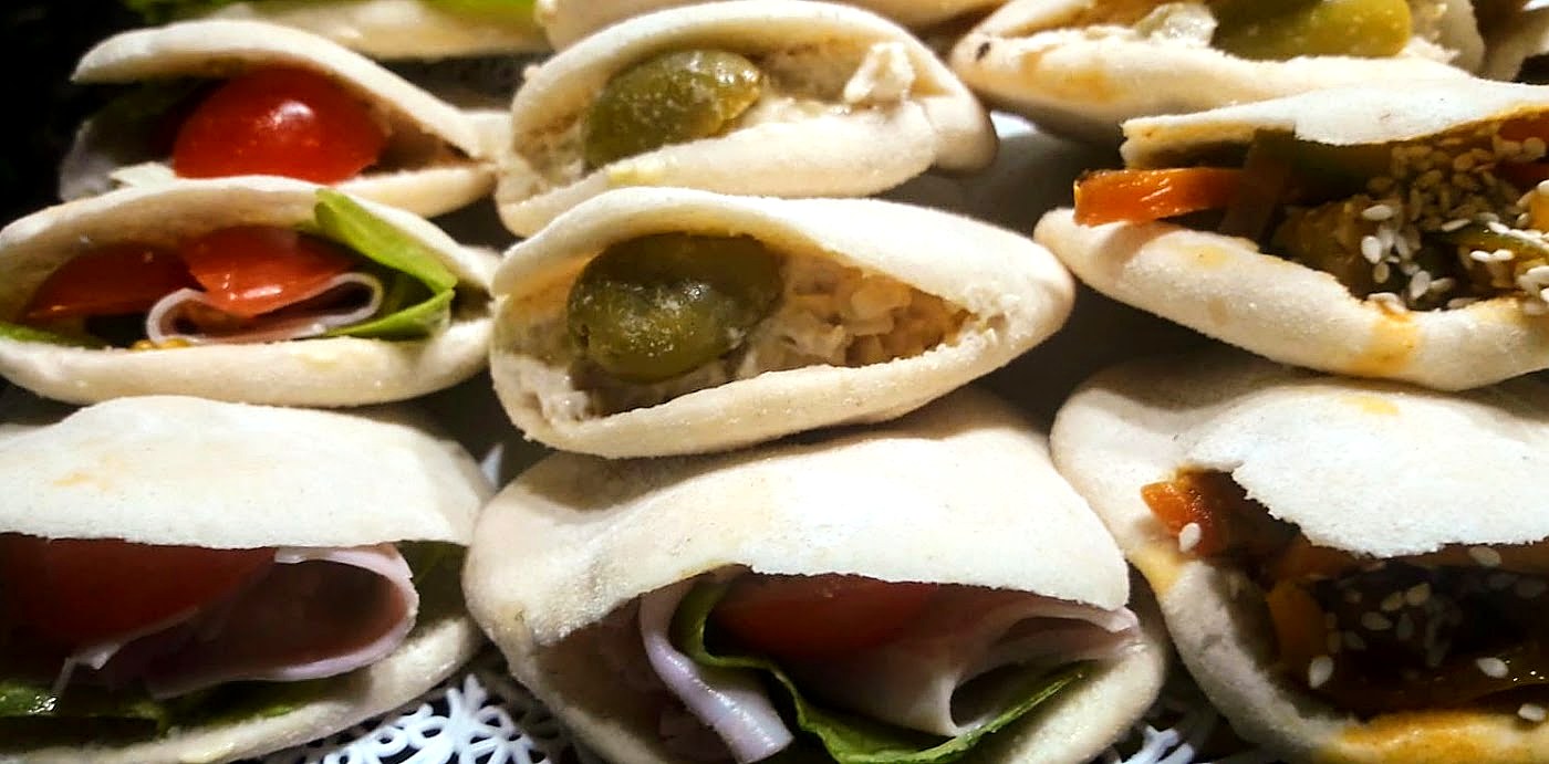 Sándwiches de pan árabe